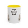 11oz-skye-terrier-mug-dad-yellow 11oz Skye Terrier Dog Dad Mug, Yellow, front view