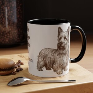 11oz-skye-terrier-mug-humor-black 11oz Funny Skye Terrier Mug, Black, lifestyle photo