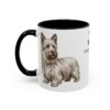 11oz Skye Terrier Latin Mug, Black, left side view