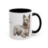 11oz Skye Terrier Latin Mug, Black, right side view