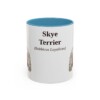 11oz Skye Terrier Latin Mug, Light Blue, front view