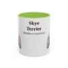 11oz Skye Terrier Latin Mug, Light Green, front view