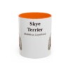 11oz Skye Terrier Latin Mug, Orange, front view