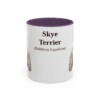 11oz Skye Terrier Latin Mug, Purple, front view