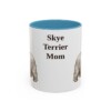11oz Skye Terrier Dog Mom Mug, Light Blue, front view