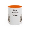11oz Skye Terrier Dog Mom Mug, Orange, front view