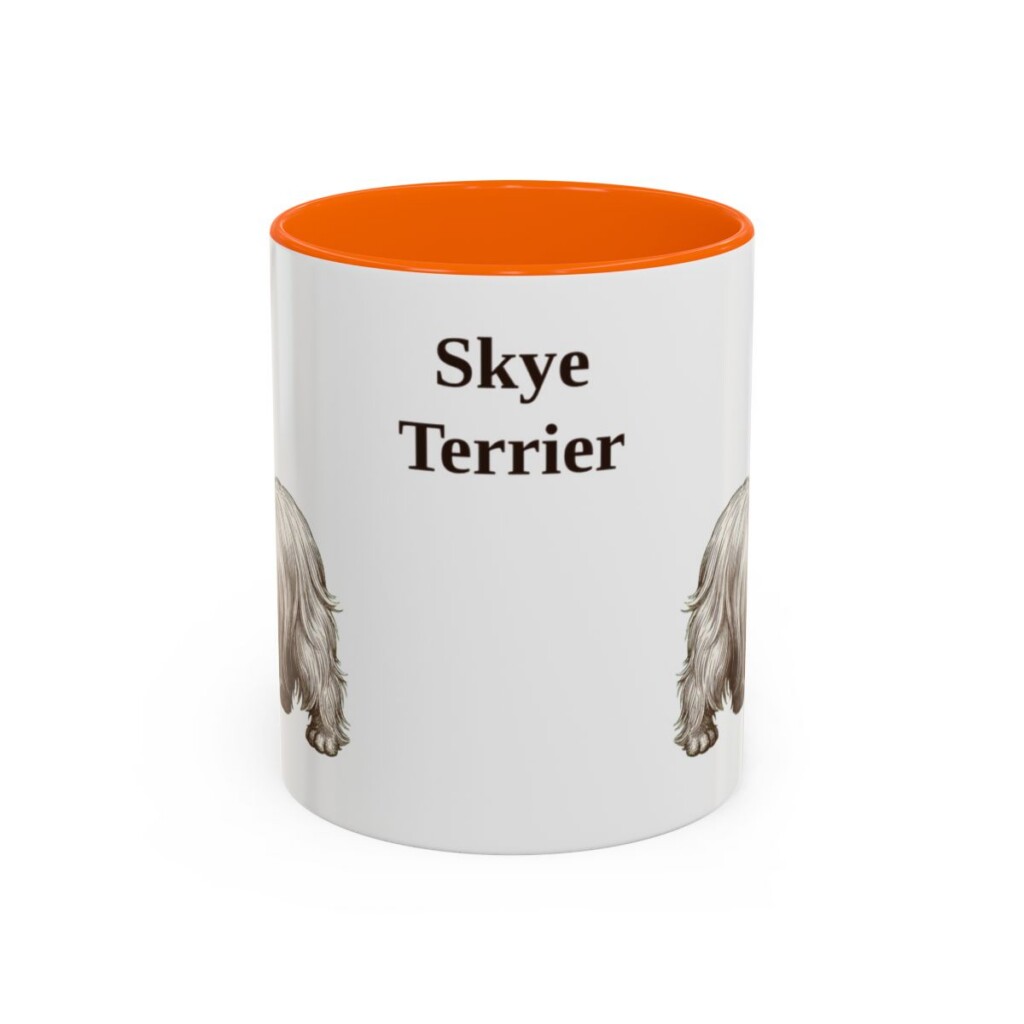 11oz-skye-terrier-mug-orange 11oz Skye Terrier Mug, Orange, front view