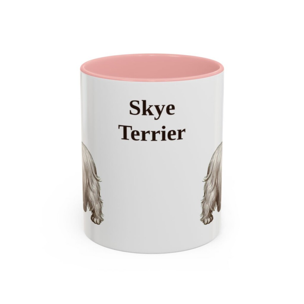 11oz-skye-terrier-mug-pink 11oz Skye Terrier Mug, Pink, front view