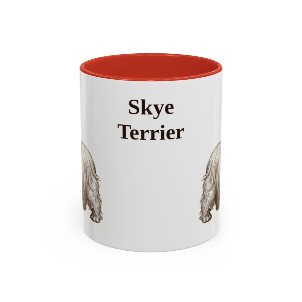 11oz-skye-terrier-mug-red 11oz Skye Terrier Mug, Red, front view