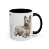 11oz Skye Terrier Mug, Black, right side view