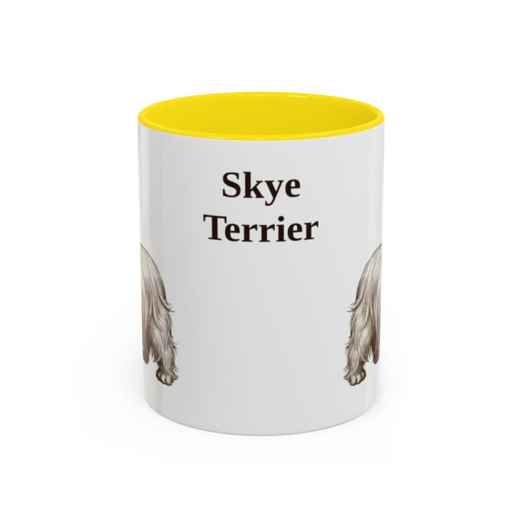 11oz-skye-terrier-mug-yellow 11oz Skye Terrier Mug, Yellow, front view