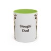11oz-sloughi-mug-dad-light-green 11oz Sloughi Dog Dad Mug, Light Green, front view