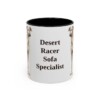 11oz Funny Sloughi Mug, Black, front view