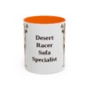 11oz Funny Sloughi Mug, Orange, front view