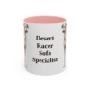 11oz Funny Sloughi Mug, Pink, front view