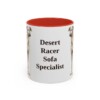 11oz Funny Sloughi Mug, Red, front view