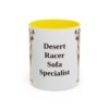 11oz Funny Sloughi Mug, Yellow, front view