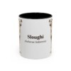 11oz Sloughi Latin Mug, Black, front view