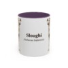 11oz Sloughi Latin Mug, Purple, front view