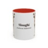 11oz Sloughi Latin Mug, Red, front view