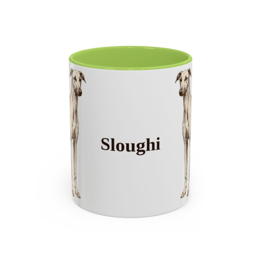 11oz Sloughi Mug, Light Green, front view