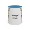 11oz Sloughi Dog Mom Mug, Light Blue, front view