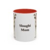 11oz Sloughi Dog Mom Mug, Red, front view
