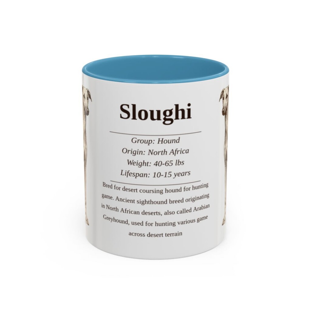 11oz Sloughi Mug, Light Blue, front view