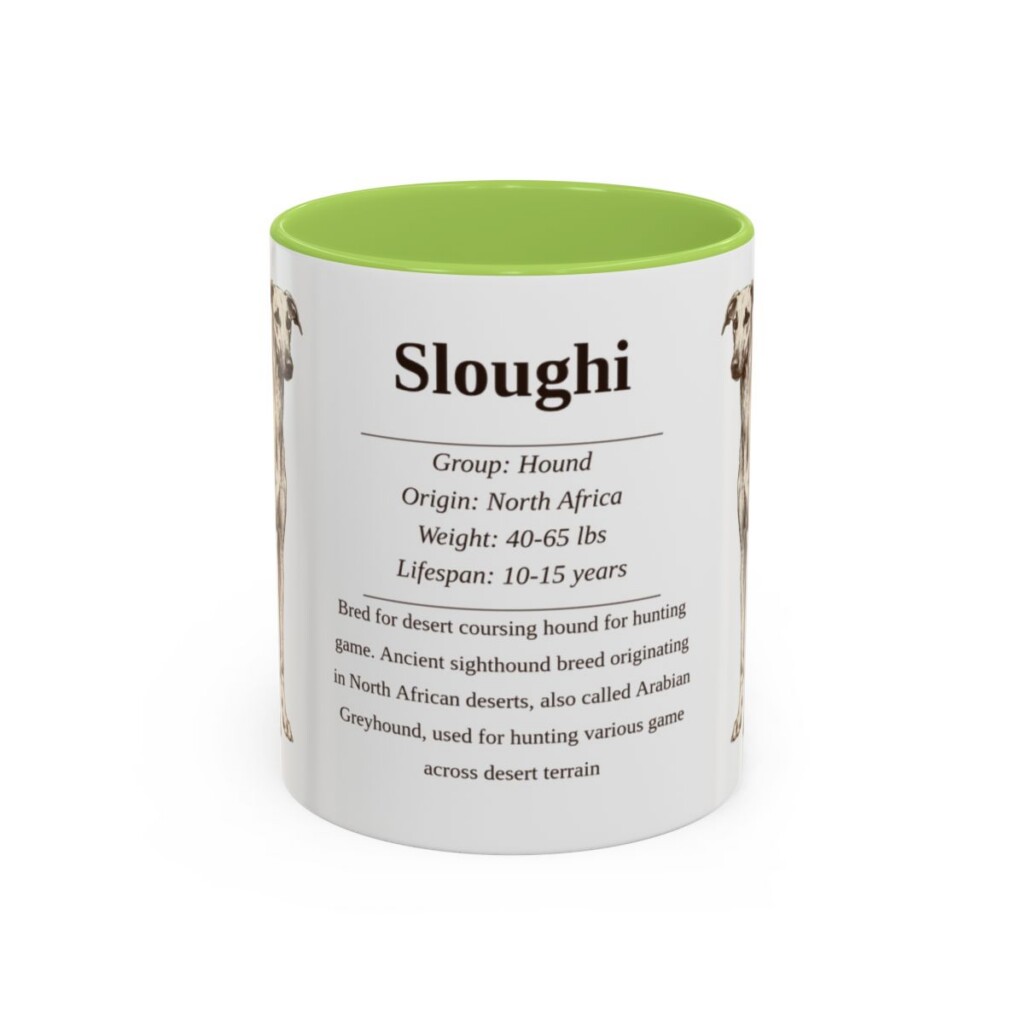 11oz Sloughi Mug, Light Green, front view