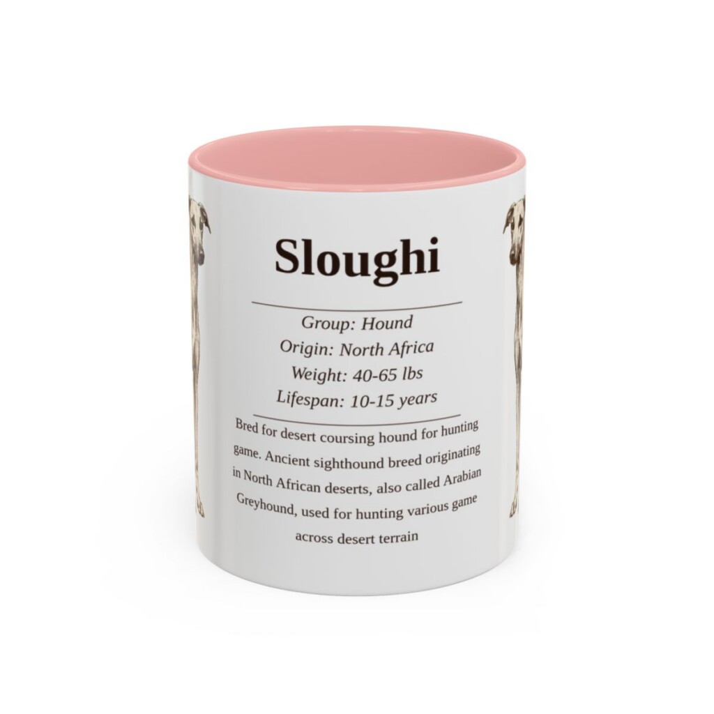 11oz Sloughi Mug, Pink, front view