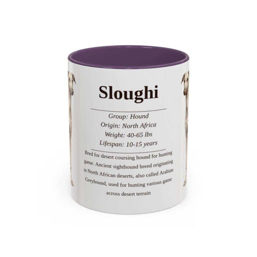 11oz Sloughi Mug, Purple, front view
