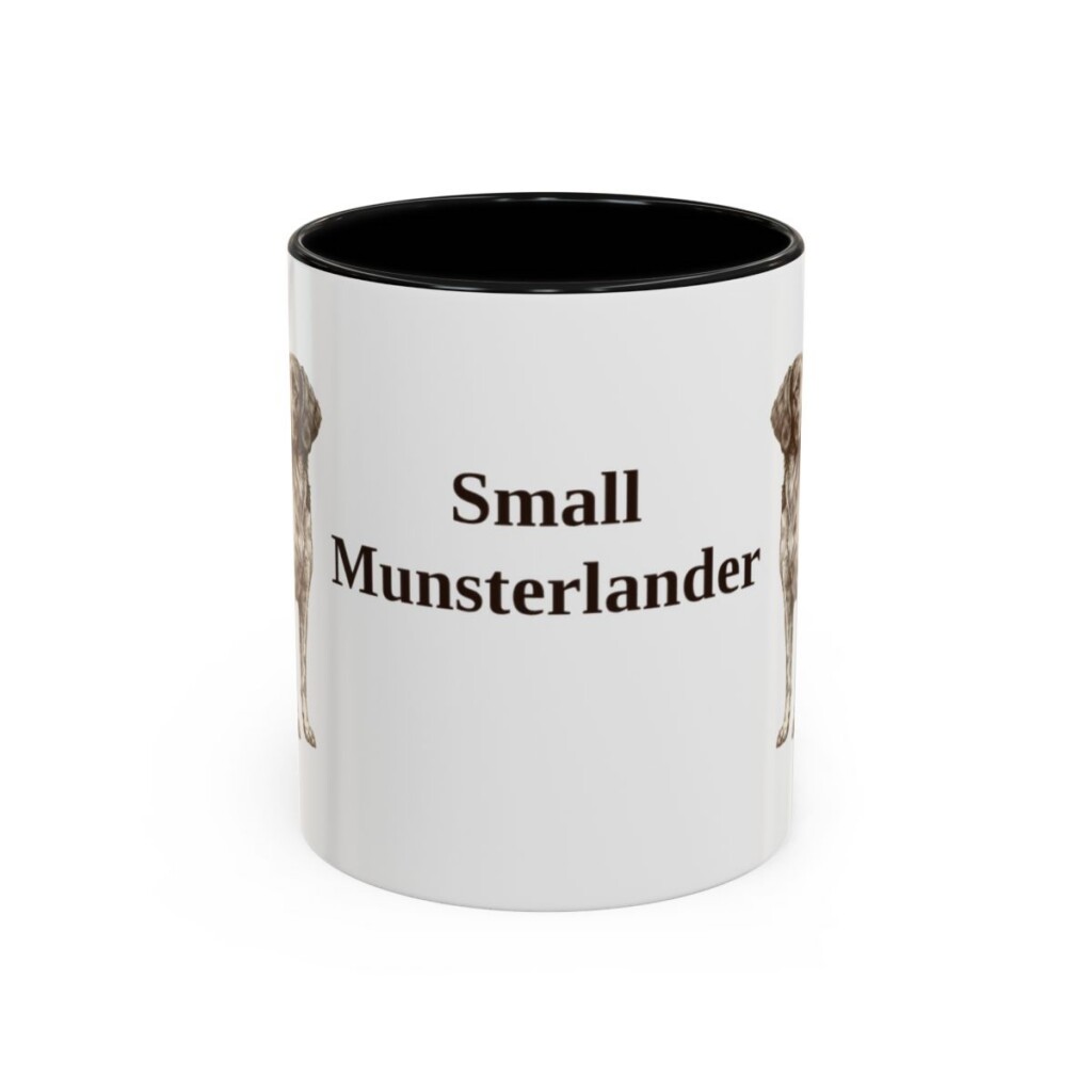 11oz Small Munsterlander Mug, Black, front view