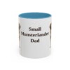 11oz Small Munsterlander Dog Dad Mug, Light Blue, front view