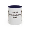 11oz Small Munsterlander Dog Dad Mug, Navy, front view