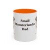 11oz Small Munsterlander Dog Dad Mug, Orange, front view