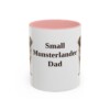 11oz Small Munsterlander Dog Dad Mug, Pink, front view