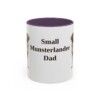 11oz Small Munsterlander Dog Dad Mug, Purple, front view