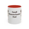 11oz Small Munsterlander Dog Dad Mug, Red, front view