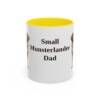 11oz Small Munsterlander Dog Dad Mug, Yellow, front view