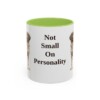 11oz Funny Small Munsterlander Mug, Light Green, front view