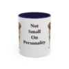 11oz Funny Small Munsterlander Mug, Navy, front view