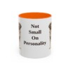 11oz Funny Small Munsterlander Mug, Orange, front view