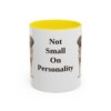 11oz Funny Small Munsterlander Mug, Yellow, front view