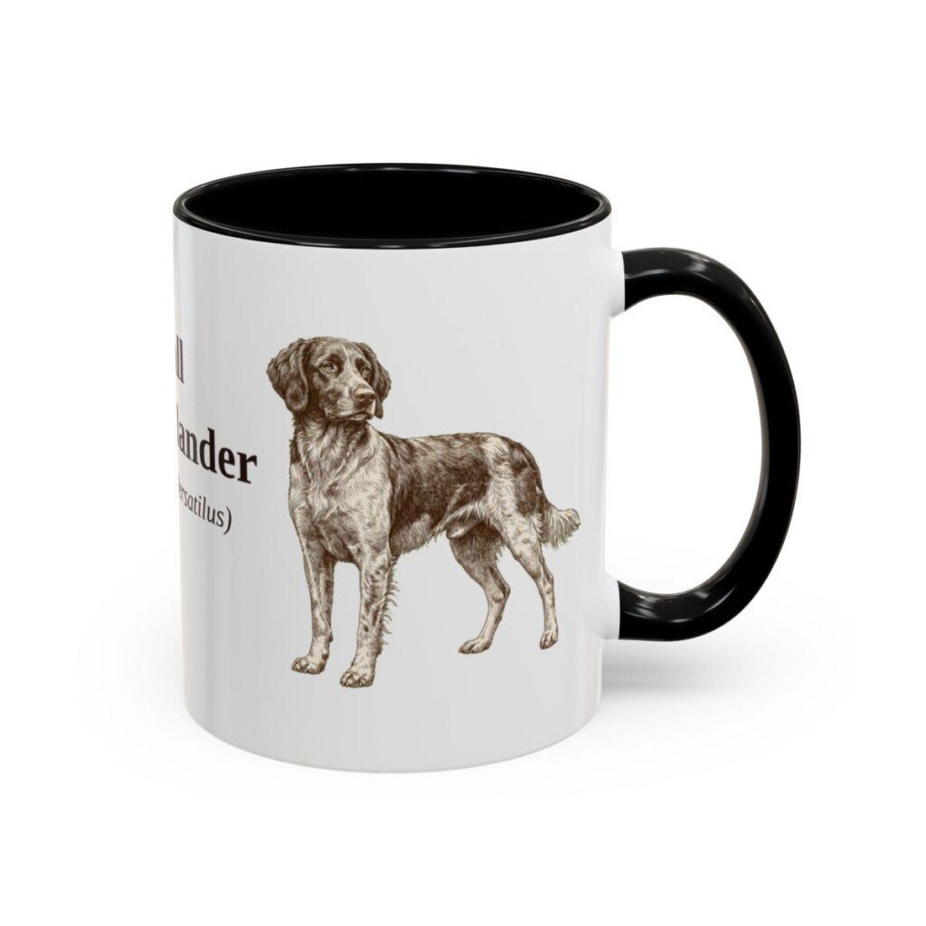 11oz Small Munsterlander Latin Mug, Black, right side view