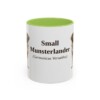 11oz Small Munsterlander Latin Mug, Light Green, front view