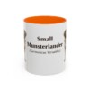11oz Small Munsterlander Latin Mug, Orange, front view