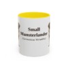 11oz Small Munsterlander Latin Mug, Yellow, front view