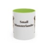 11oz Small Munsterlander Mug, Light Green, front view