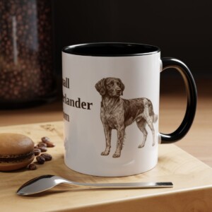 11oz Small Munsterlander Dog Mom Mug, Black, lifestyle photo