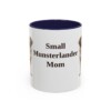 11oz Small Munsterlander Dog Mom Mug, Navy, front view